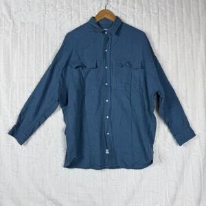 Frank & Eileen McLoghlin Flannel Shirt in Melange Jean Oversize Utility XS/S